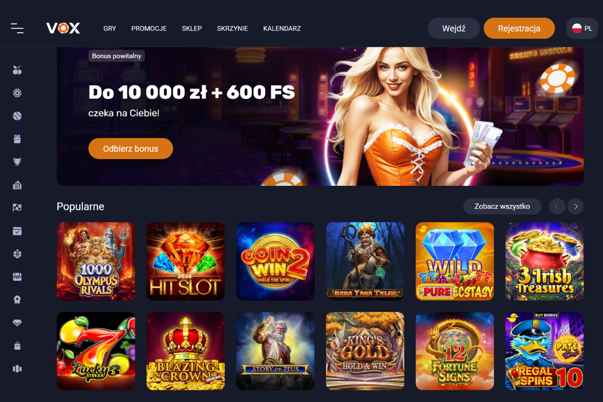 Strona VOX Casino